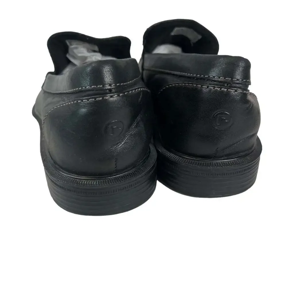 Rockport Mens Black Kinetic Air Circulator Loafers Size 9.5 Slide On Leather